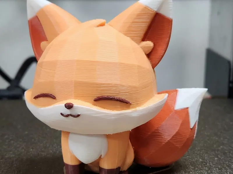 Cute Sleeping Fox Figurine - Multi-Color FDM