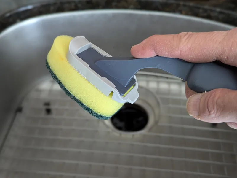 Improved Solid Handle Scotch-Brite dish wand