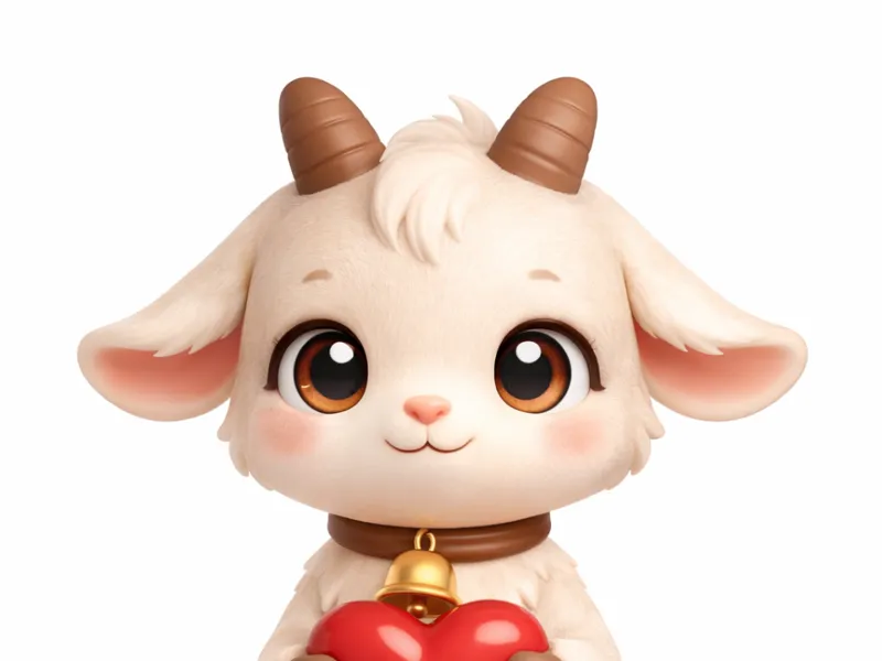articulated goat keychain