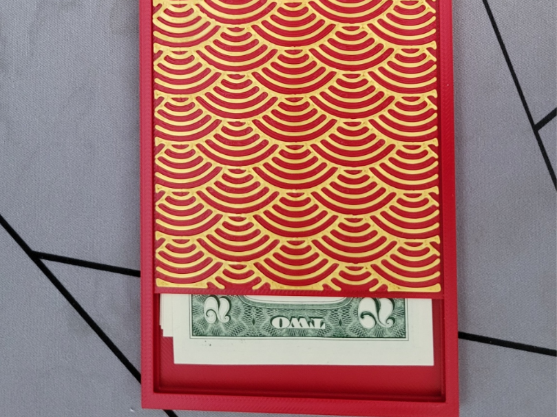 Red Envelope -Seigaiha Pattern