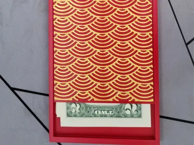 Red Envelope -Seigaiha Pattern