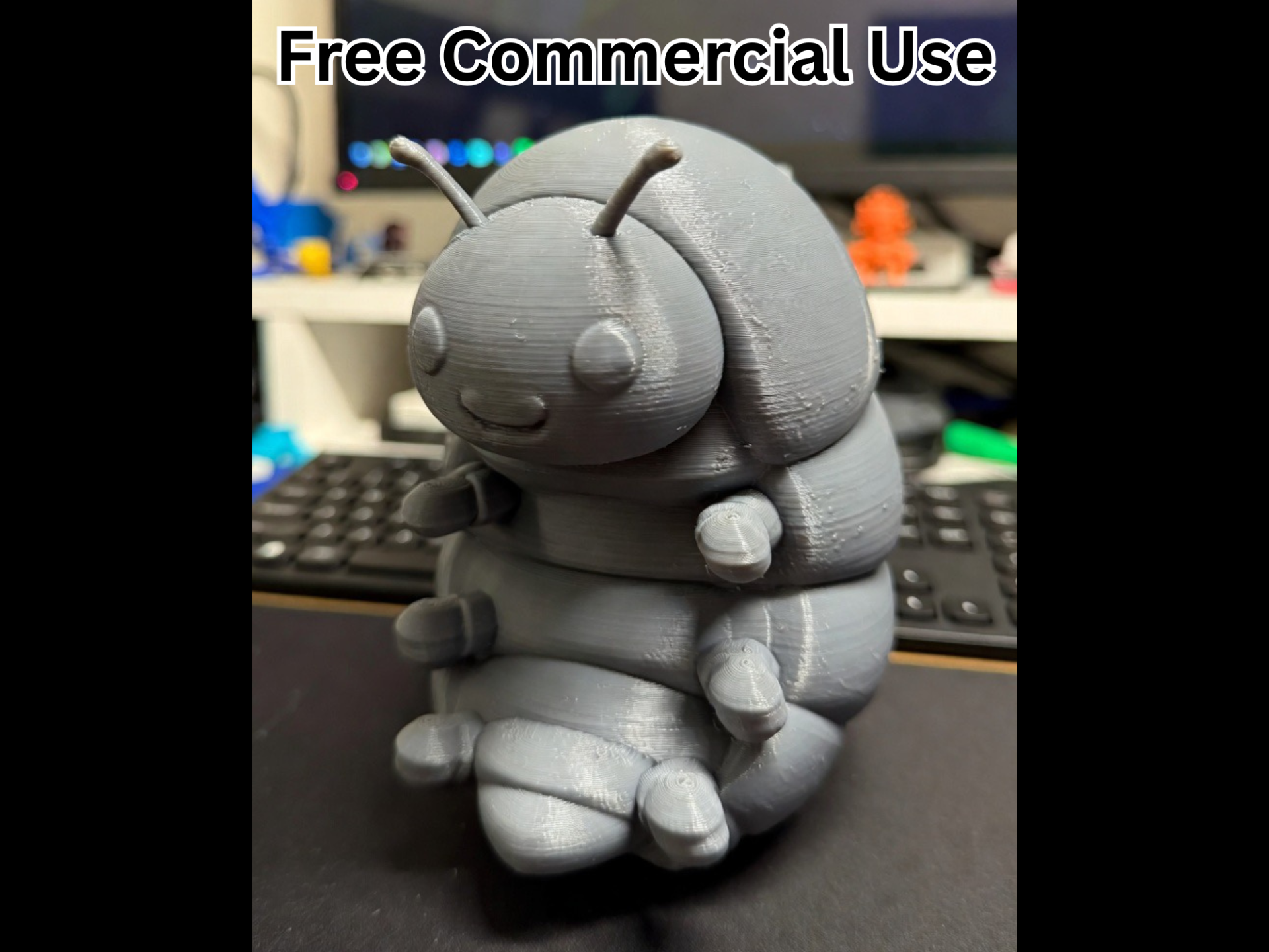 Cute Roly-Poly Pill Bug Figure
