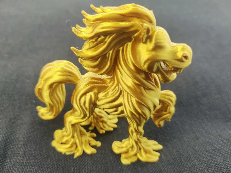 Vein-wood Happy Horse Sculpture With Flowing Mane