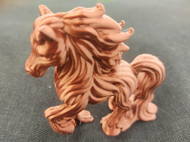 Vein-wood Middle-Aged Horse Sculpture Figurine