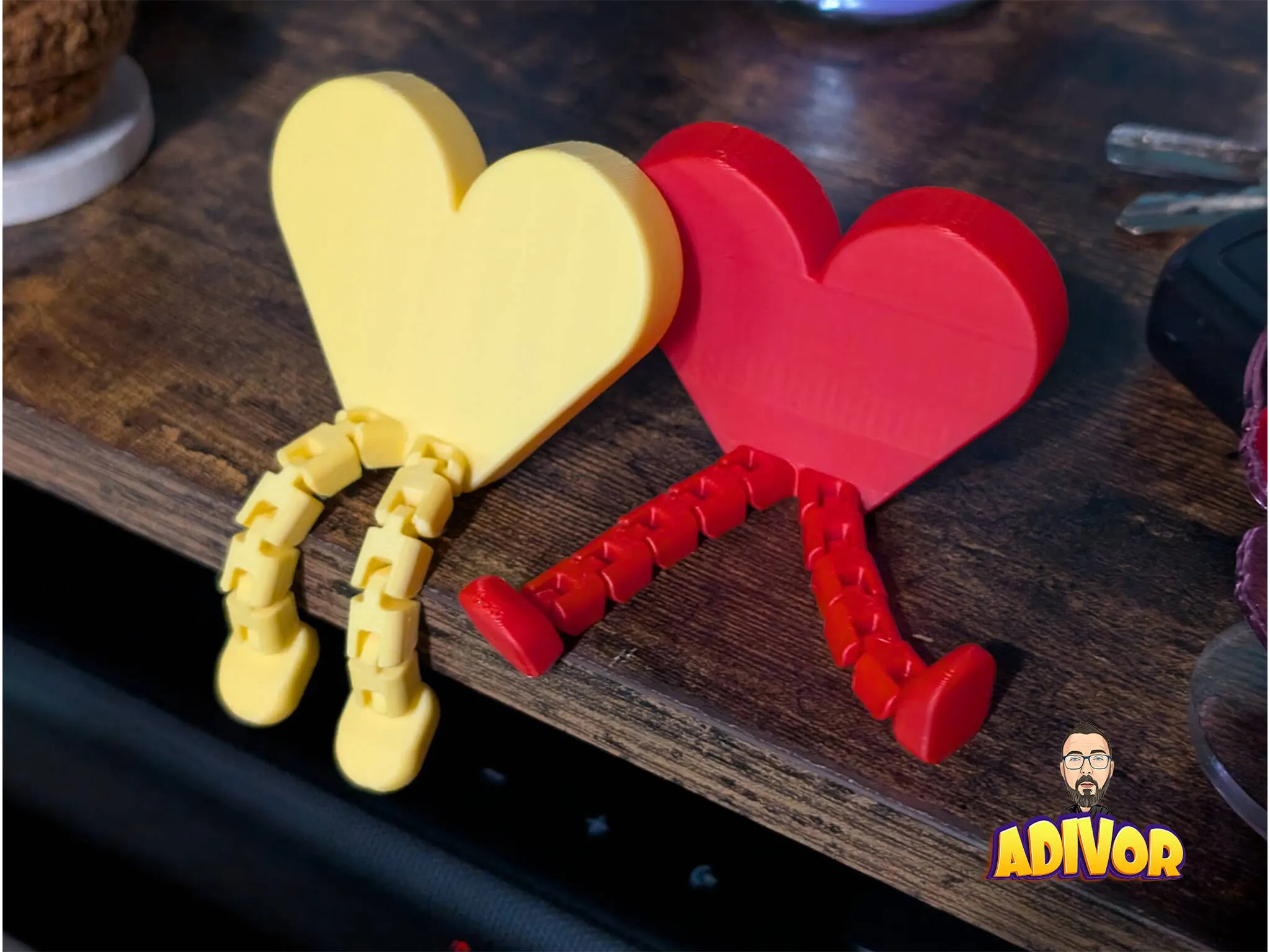 Flexi Heart Buddy with Angled Posable Legs - Free 3D Print Model ...