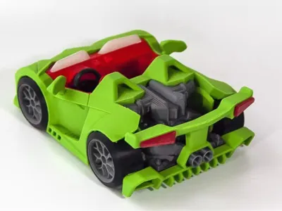 Chibi Lamborghini, P1S colors separated, no AMS needed