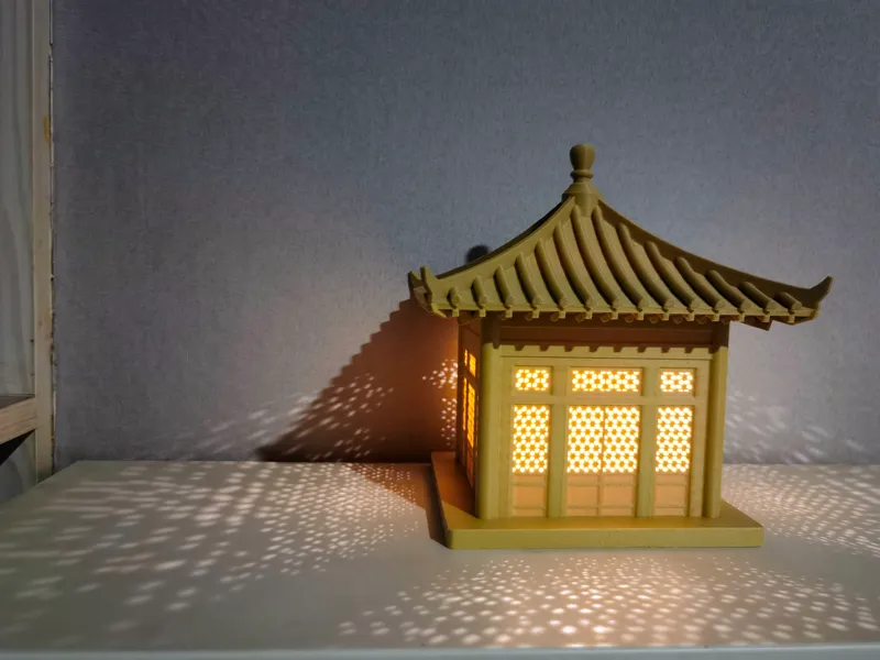 古建筑夜灯
