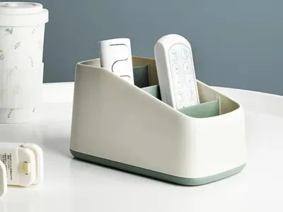 Remote Control Organizer – 4-Slot Desk Storage Box