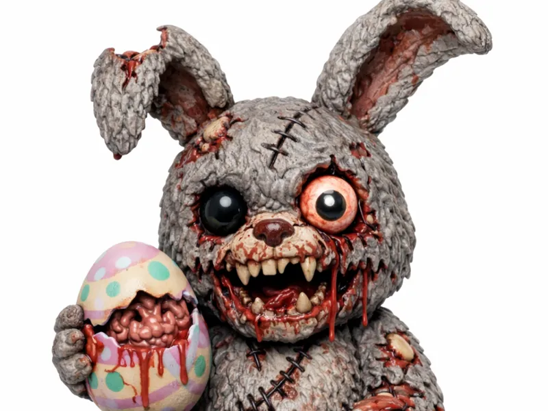 Zombie bunny creapy easter