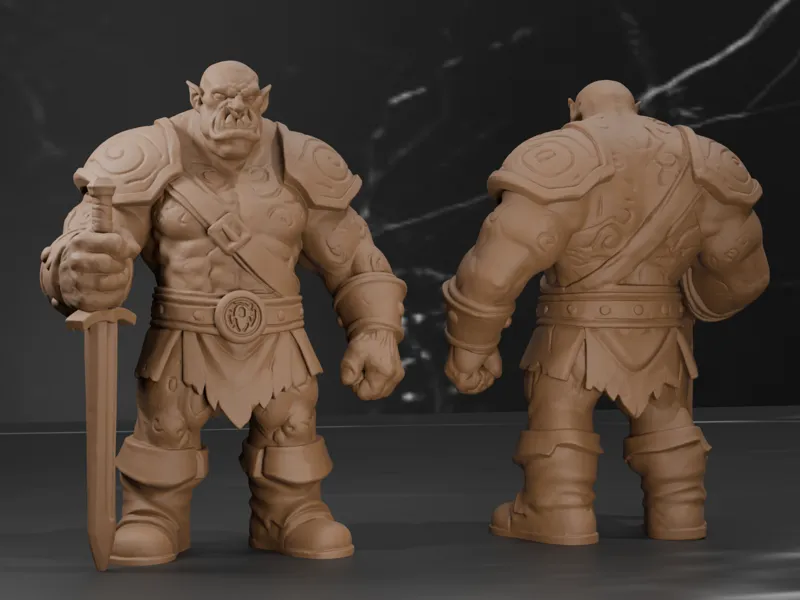 Orc Warrior - Swordsman - Fantasy Mini