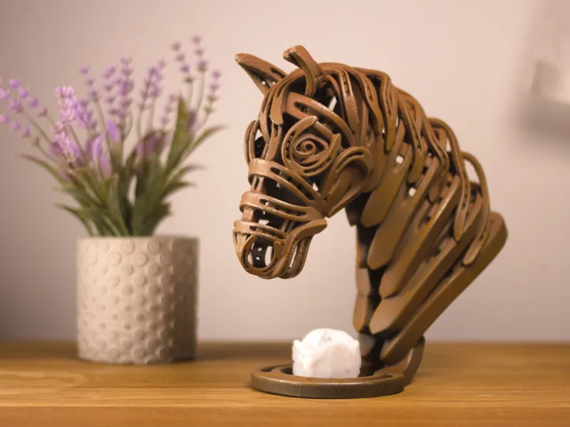 Horse Head Sculpture (made from welded horseshoes)