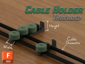 Cable Holder - Threaded | Cable Organizer / Mount