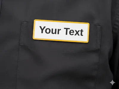 Name tag for shirt customizable/parametric