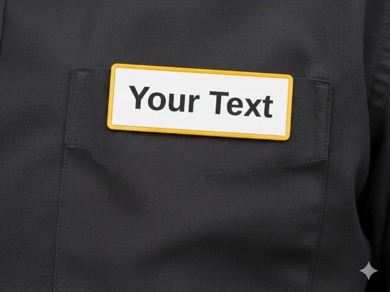 Name tag for shirt customizable/parametric