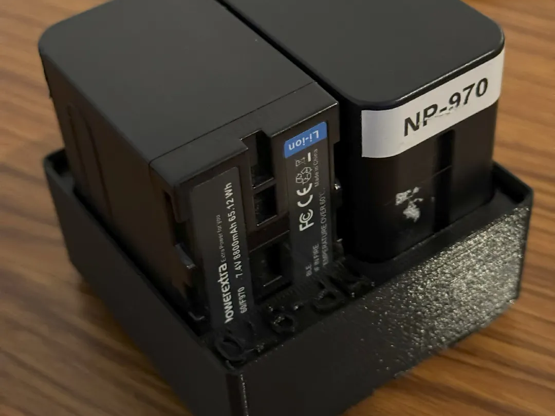 Gridfinity 2x2 BATTERY HOLDER NP-970