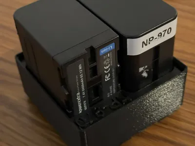 Gridfinity 2x2 BATTERY HOLDER NP-970