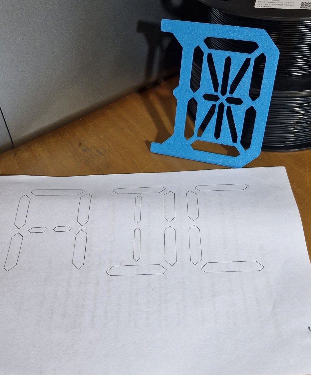 Digital Stencle 14 segment display