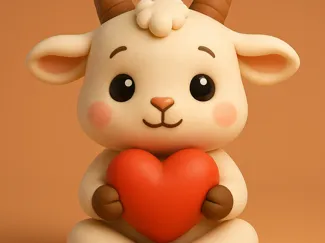 flexi goat with heart