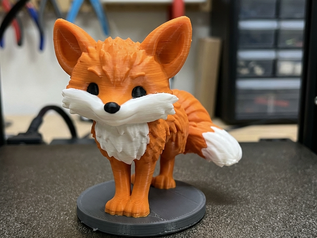 Cute Fennec Fox Figurine - Multi-Color FDM