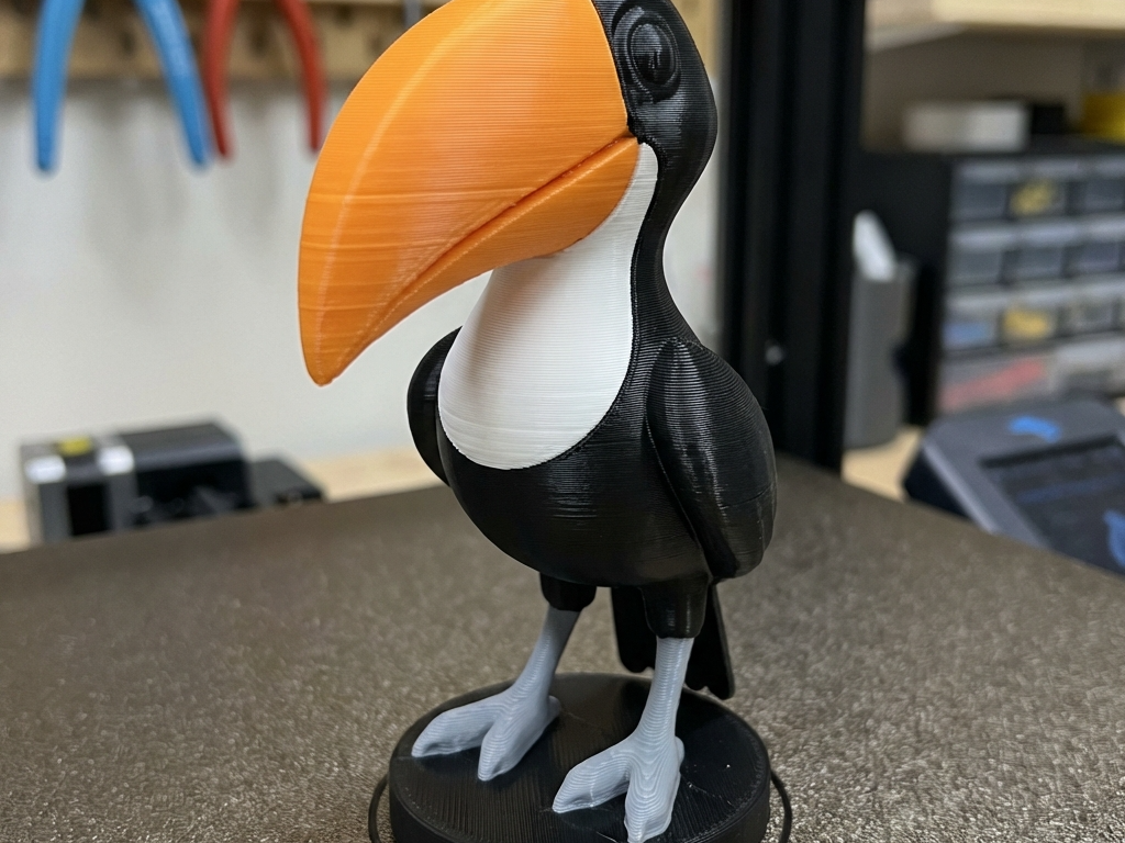 Vibrant Toucan Figurine - Multi-Color FDM