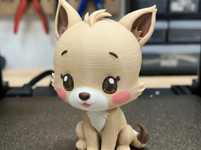 Chibi Puppy Figurine - Multi-Color FDM