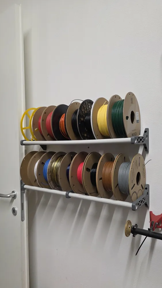 Wall-mounted filament spool Shelf - Free 3D Print Model - MakerWorld