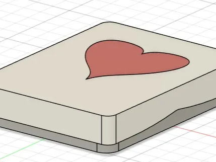 Playing card box with poker heart symbol.