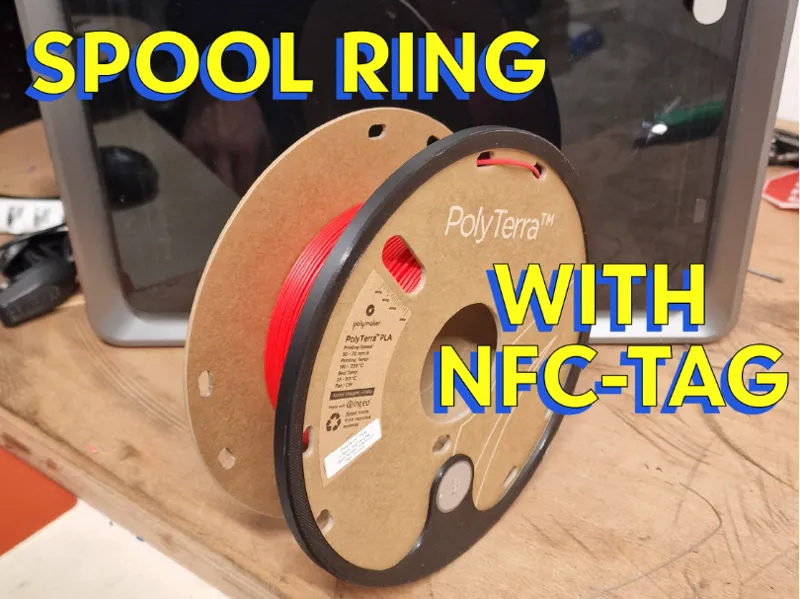 Spool Ring with NFC TAG for Cardboard Spools