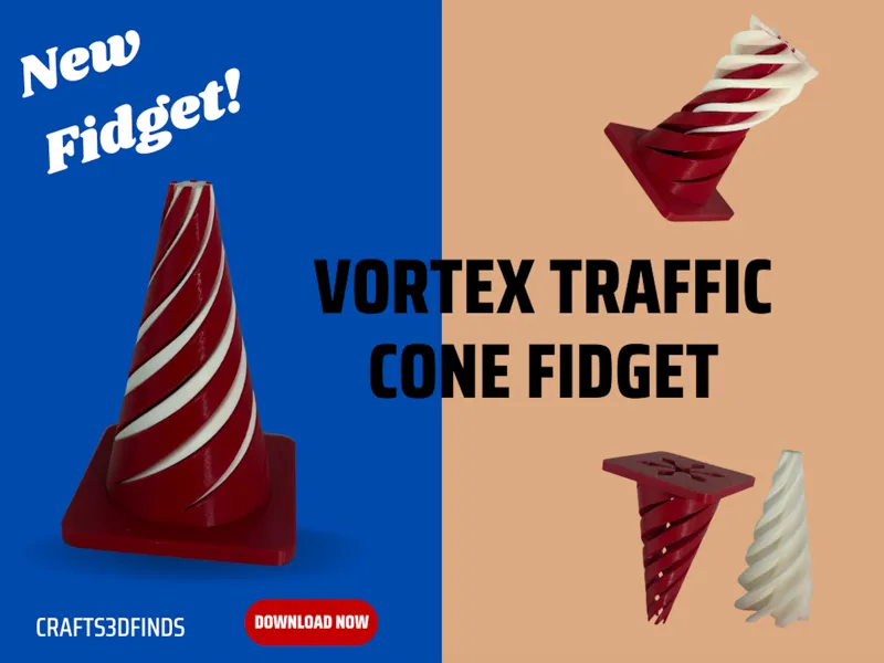 Traffic Cone Vortex Fidget Toy