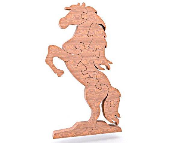 3D Puzzle Horse Model
