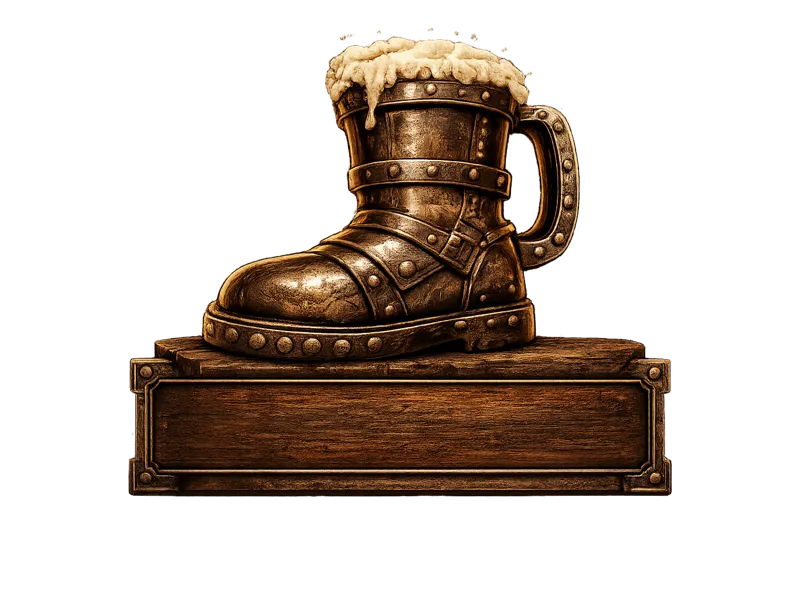 Keychain beer boot 3d boots
