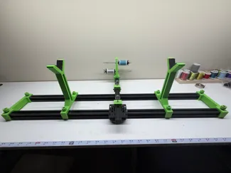 Fly rod building/wrapping stand