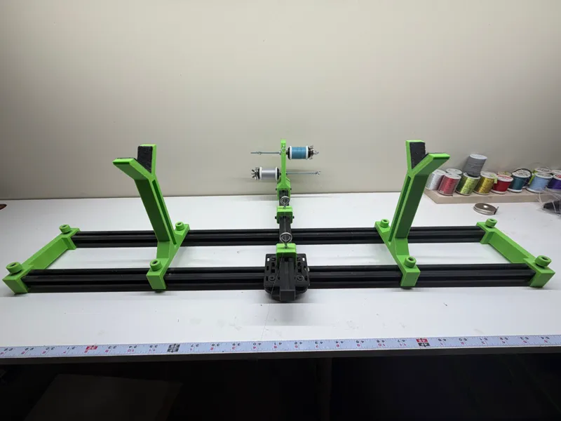 Fly rod building/wrapping stand