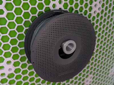 Honeycomb storage wall spool holder