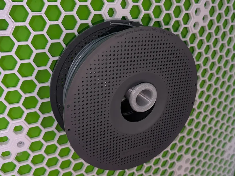 Honeycomb storage wall spool holder