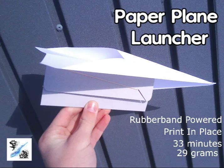 Print In Place Paper Plane Launcher! 
