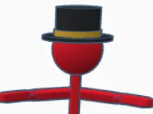 Card Bud with top hat.