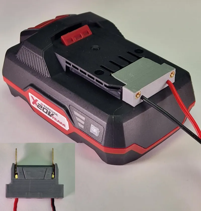 Parkside SCREWABLE power plug adapter 20V battery.