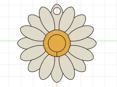 Flor minimalista estilo margarita.