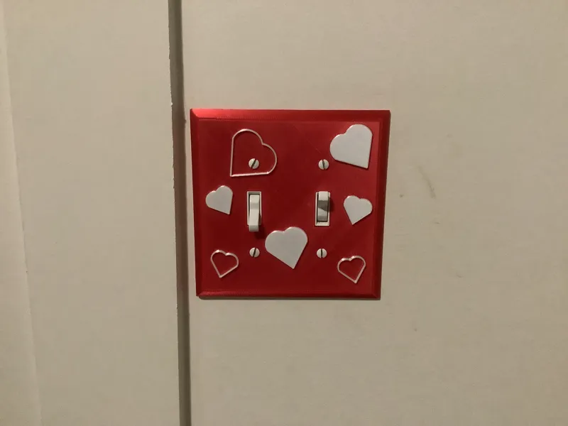 Heart Light switch cover