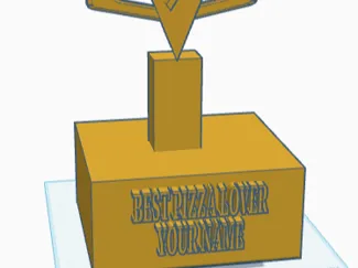 THE OFFICIAL BEST PIZZA LOVER TROPHY with name!