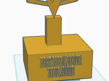 THE OFFICIAL BEST PIZZA LOVER TROPHY with name!