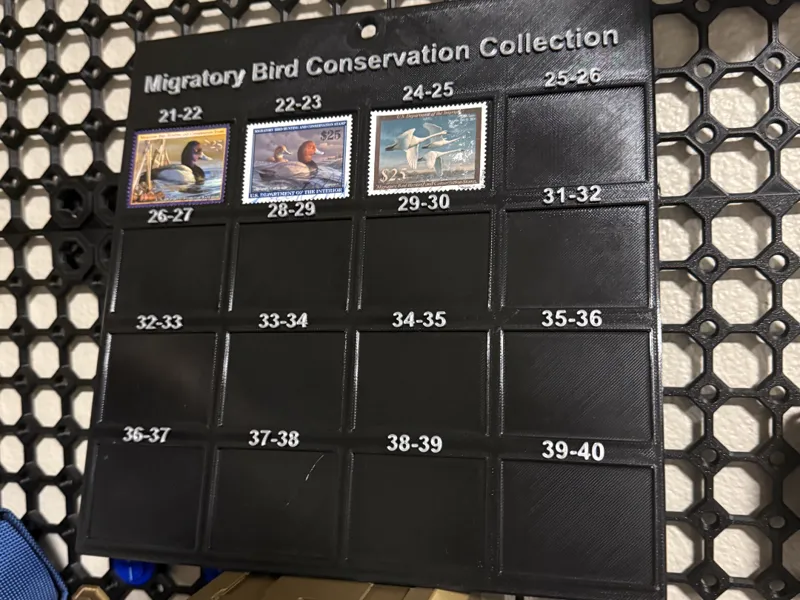 Migratory Bird Stamp collection plack