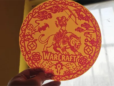 World of Warcraft Window Paper-cuts New Year Decoration