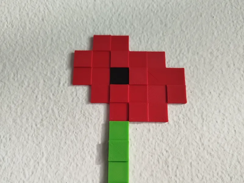 Minecraft Flower Poppy Valentine Rose