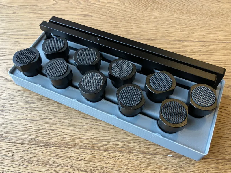 Planing Stop & Bench Dog Organizer Gridfinity 5×2
