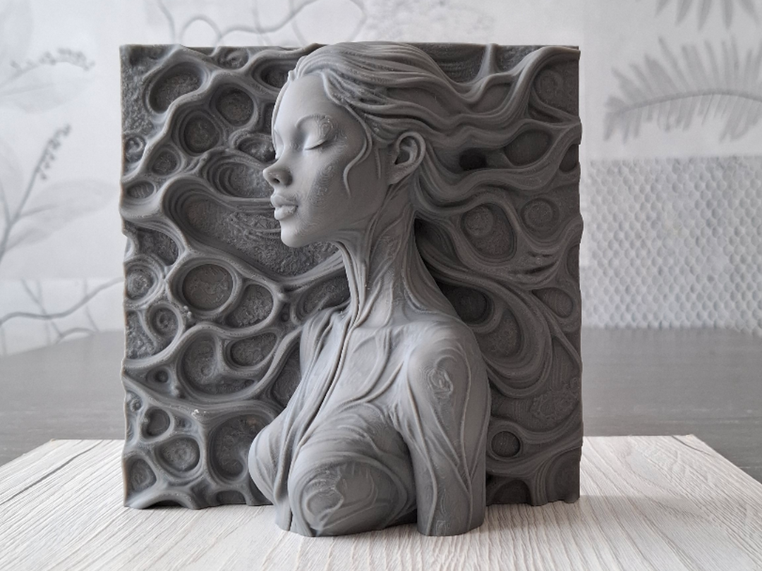 Ethereal Serenity - Relief Sculpture