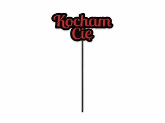 Topper do bukietu "Kocham Cię"