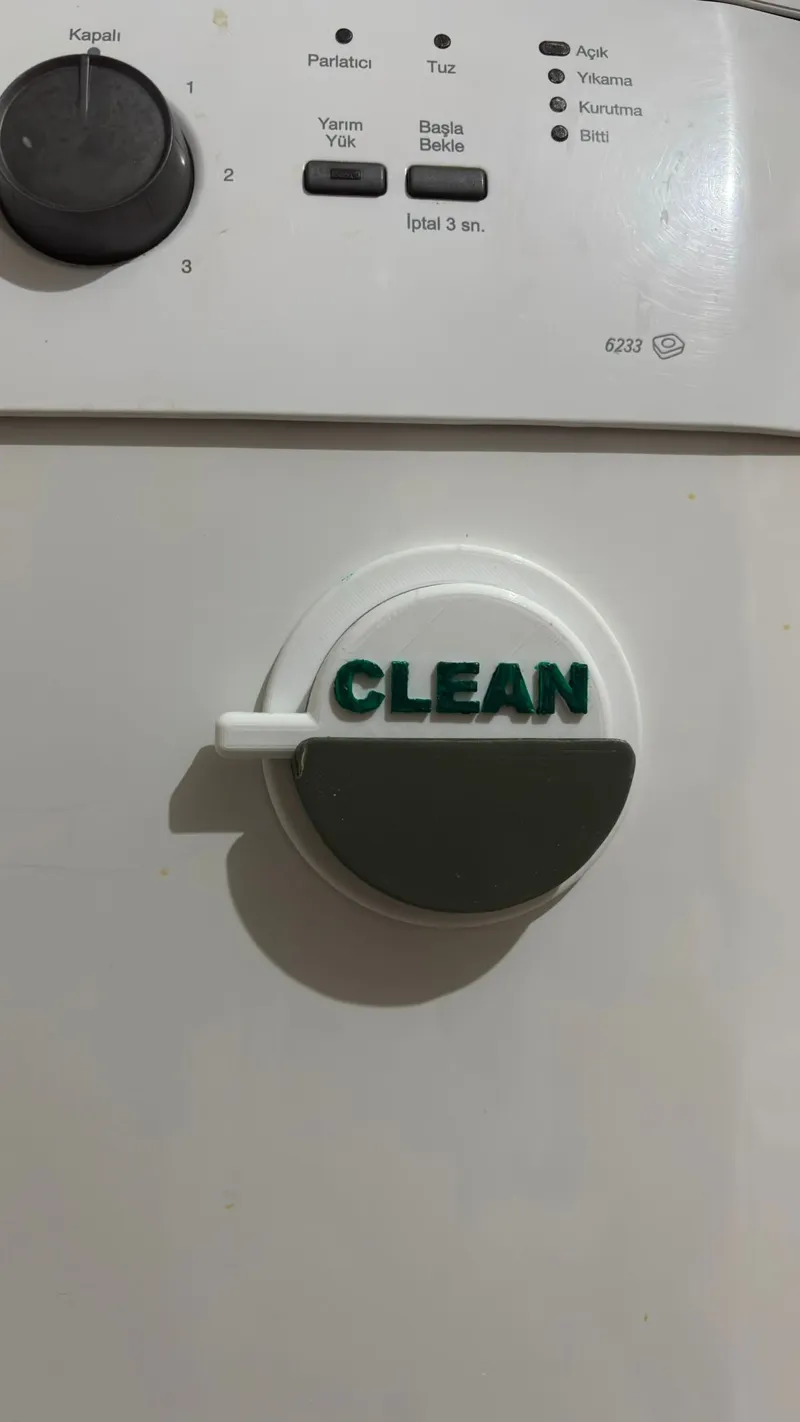 Dishwasher Status Sign - Remix (6x2 Magnet)