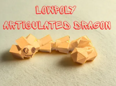 articulated dragon lowpoly